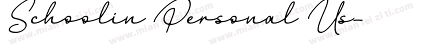 Schoolin Personal Us字体转换